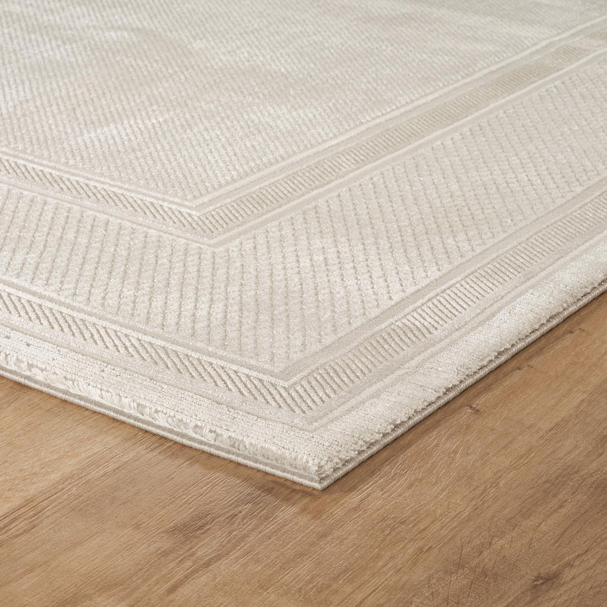 Olivia Border Grey Beige Rug