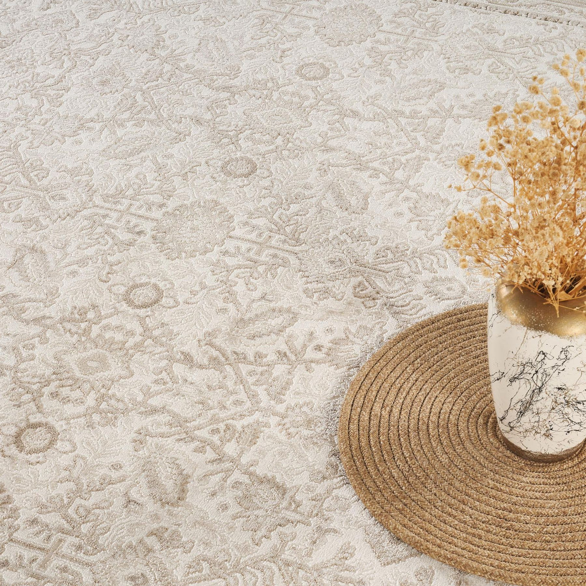 Olivia Heritage Grey Khaki Rug