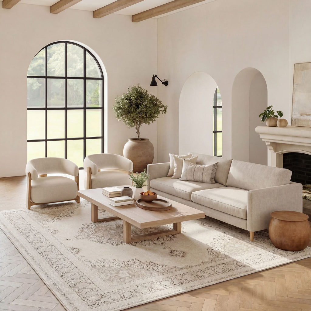 Olivia Medallion Khaki Rug