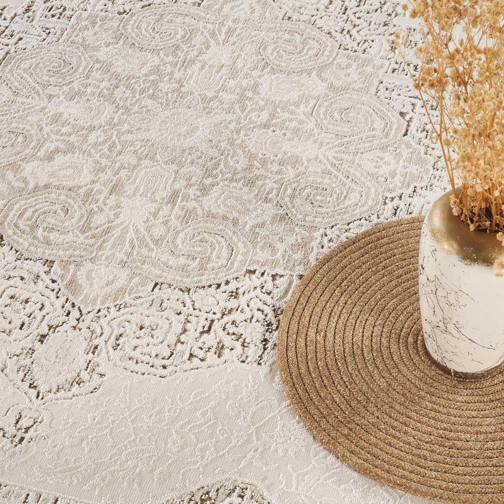 Olivia Medallion Khaki Rug