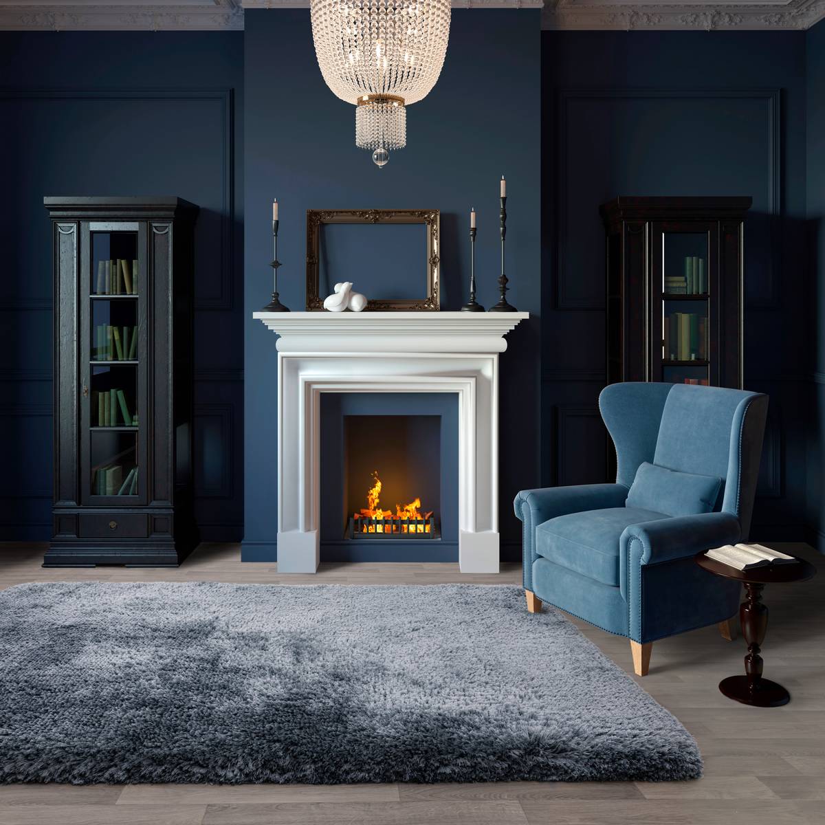 Plush Airforce Blue Rug