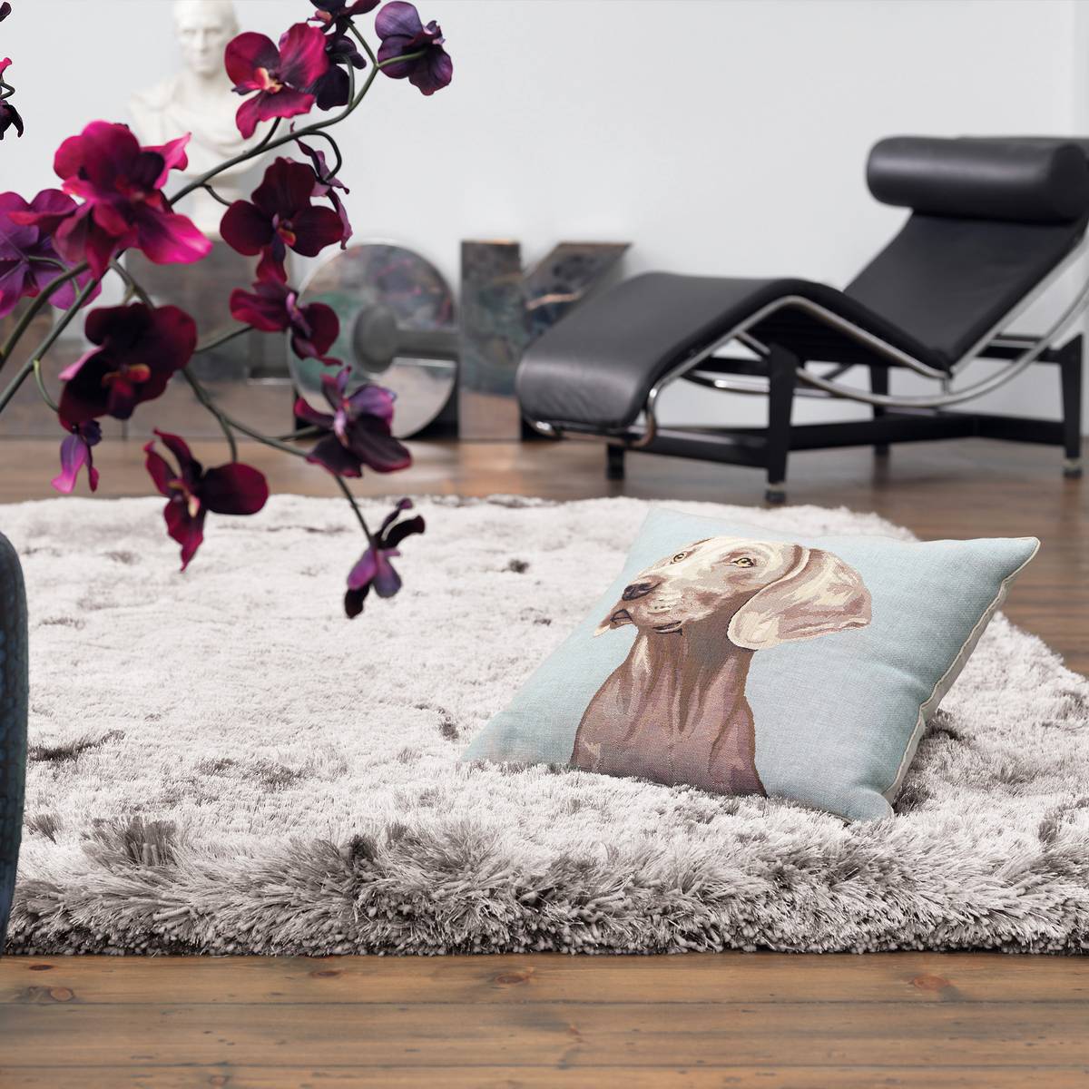 Plush Silver Rug