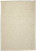 Priory Circles Ivory Wool Rug