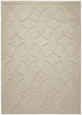 Priory Circles Taupe Wool Rug