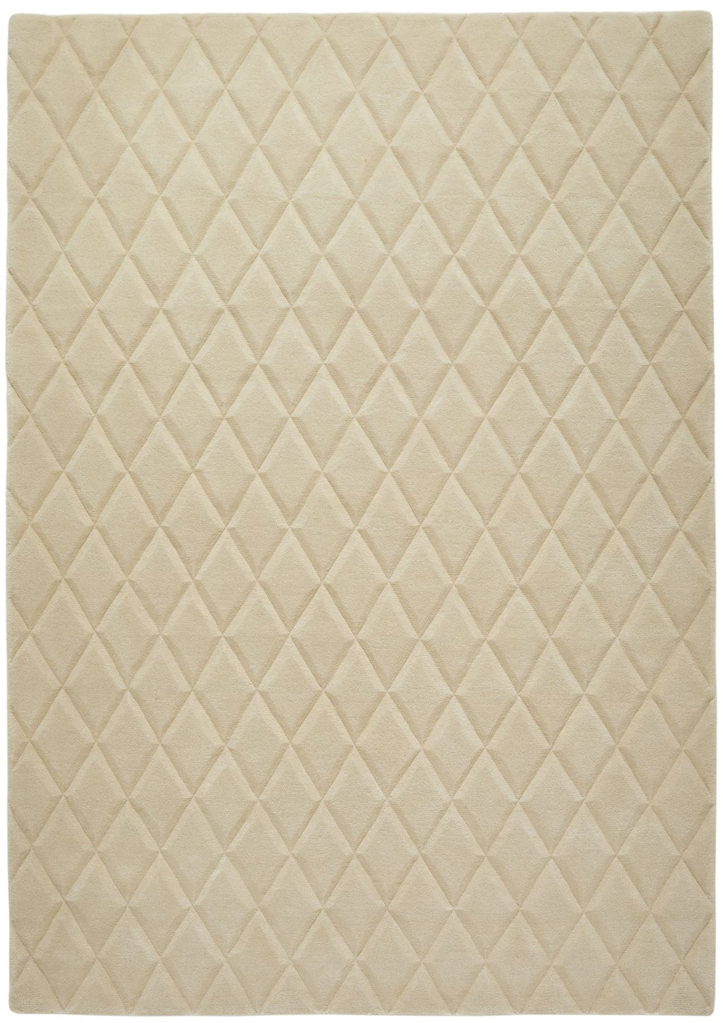 Priory Diamonds Ivory Wool Rug