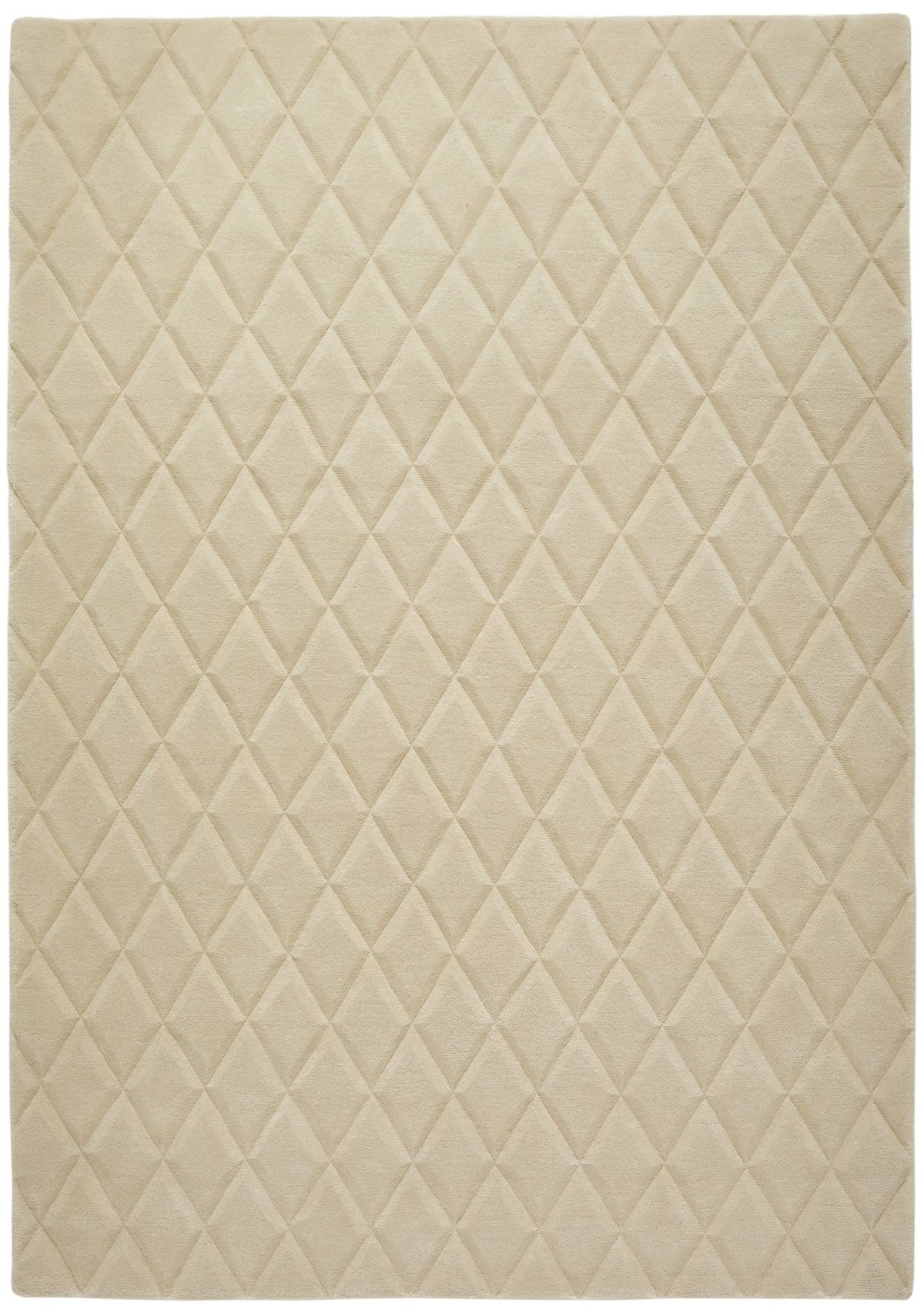Priory Diamonds Ivory Wool Rug