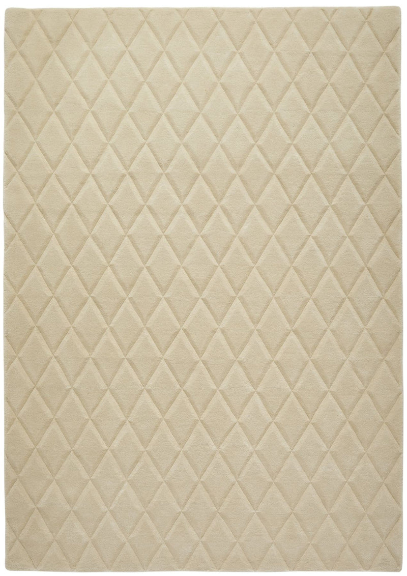Priory Diamonds Ivory Wool Rug