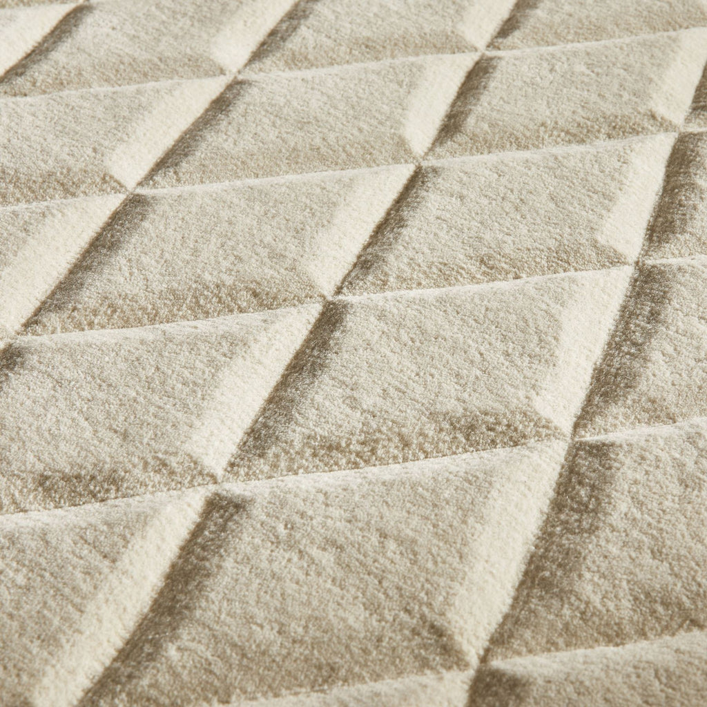 Priory Diamonds Ivory Wool Rug