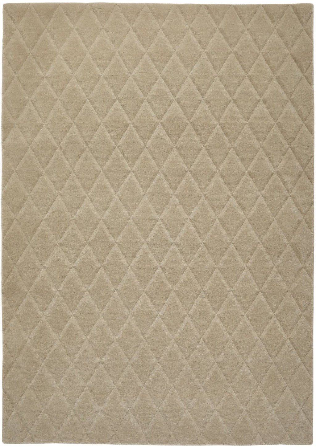 Priory Diamonds Taupe Wool Rug