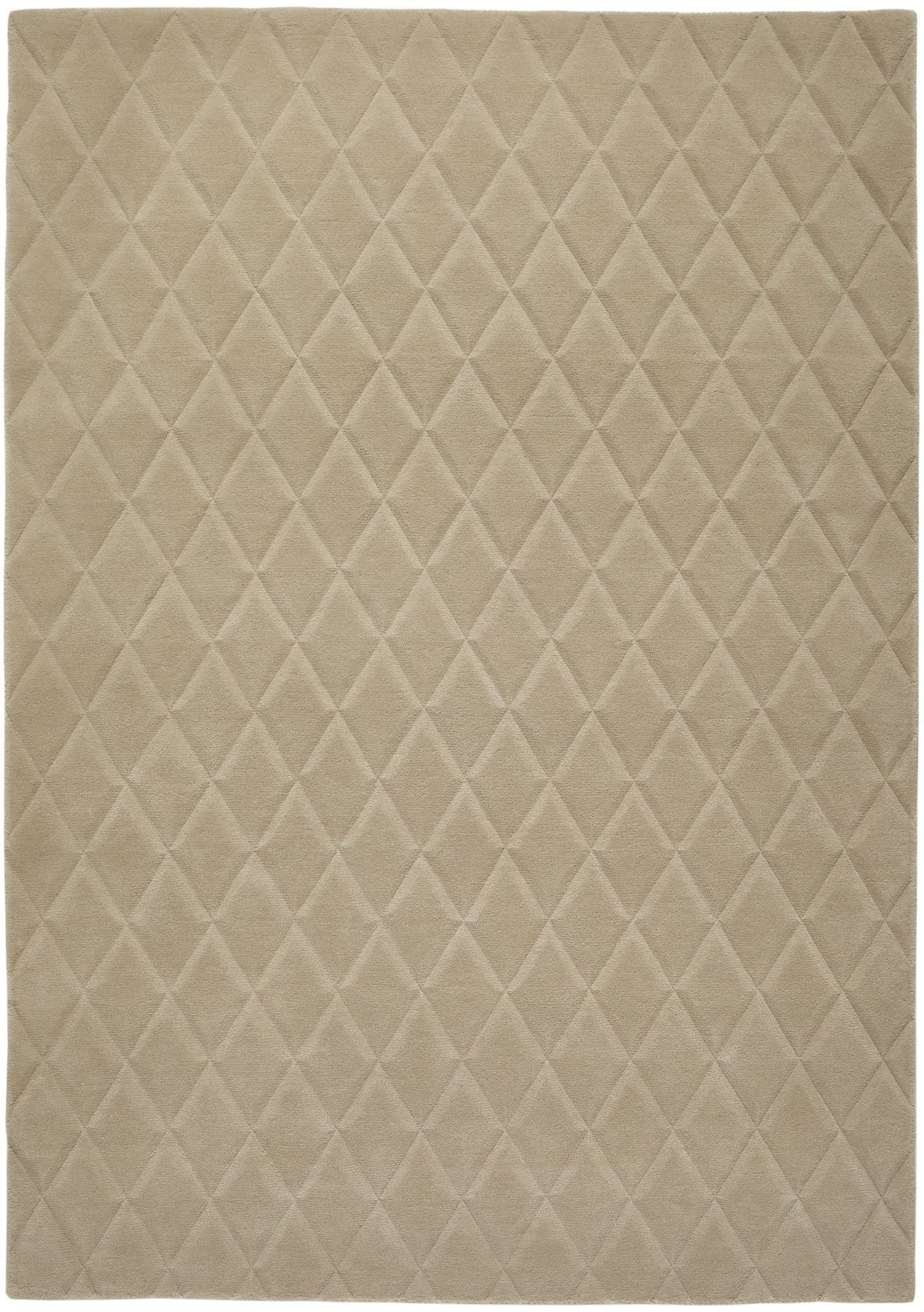 Priory Diamonds Taupe Wool Rug