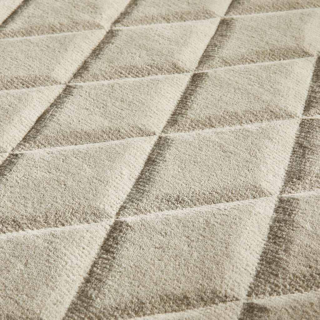 Priory Diamonds Taupe Wool Rug