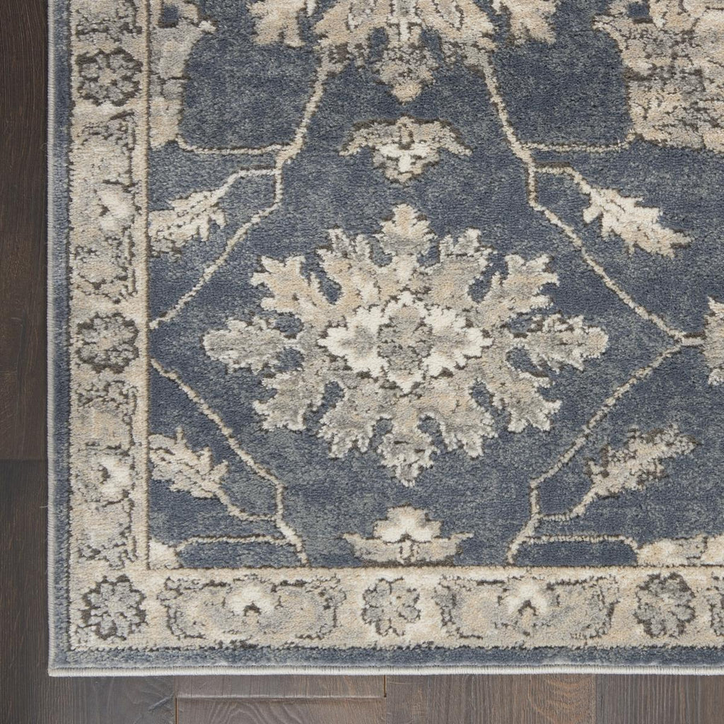 Quarry Floral Blue Beige Rug