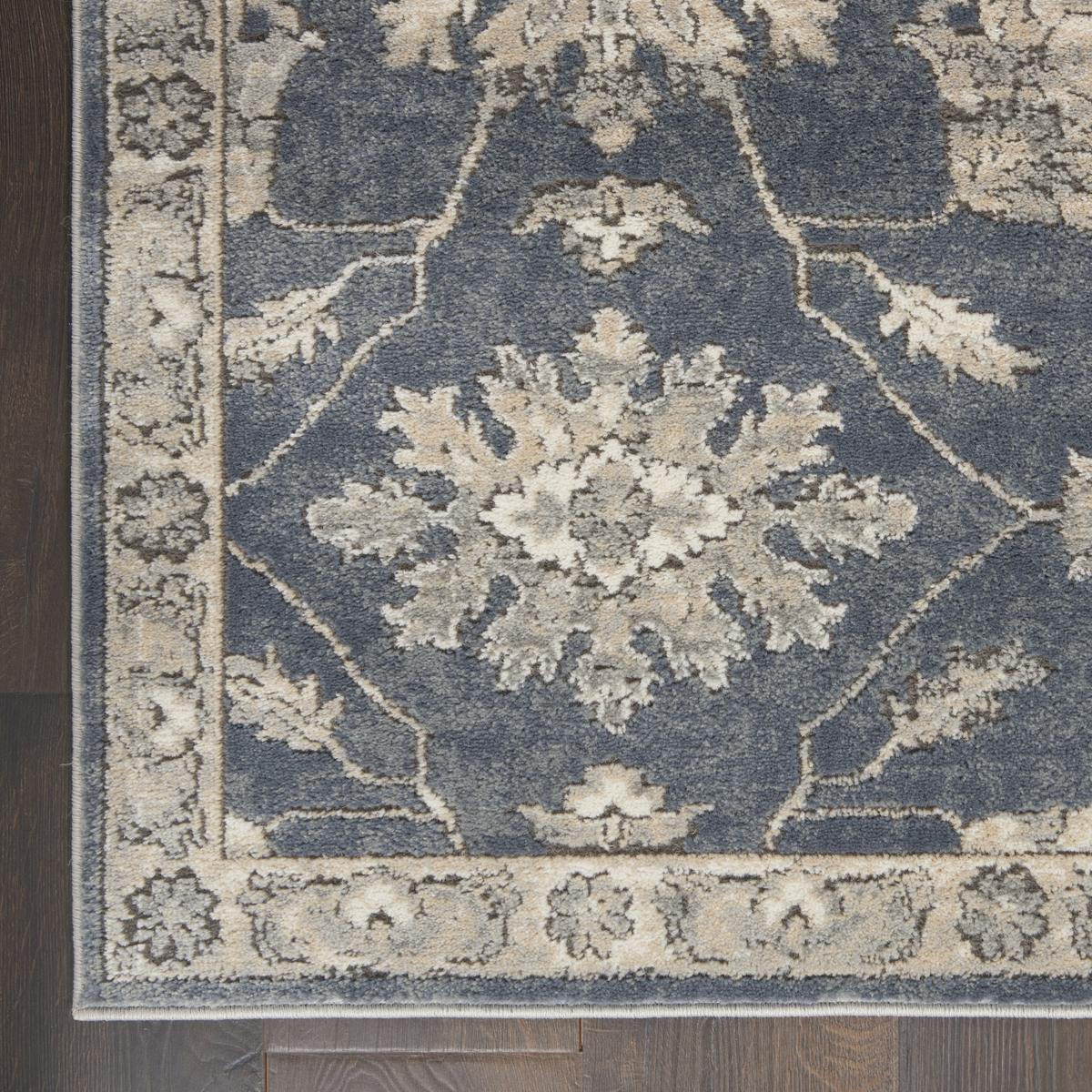 Quarry Floral Blue Beige Rug