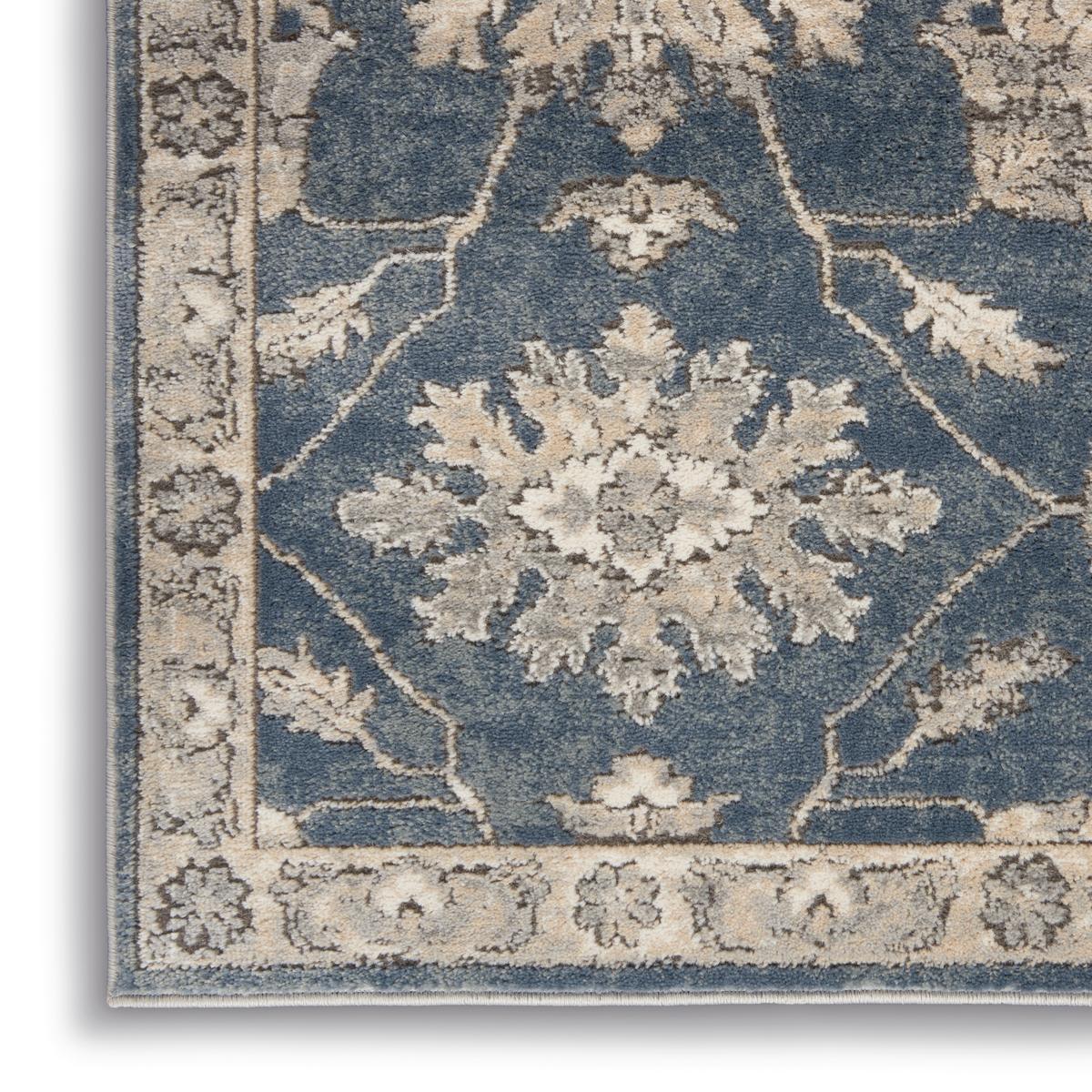 Quarry Floral Blue Beige Rug