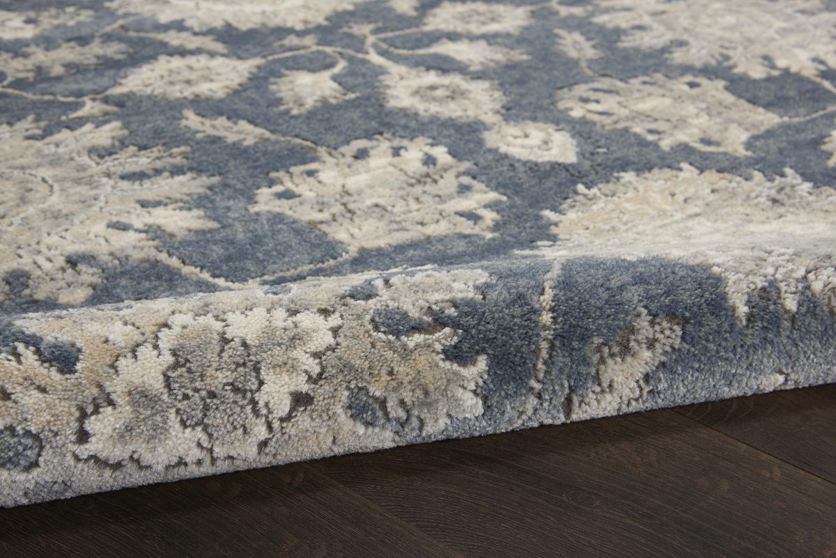 Quarry Floral Blue Beige Rug