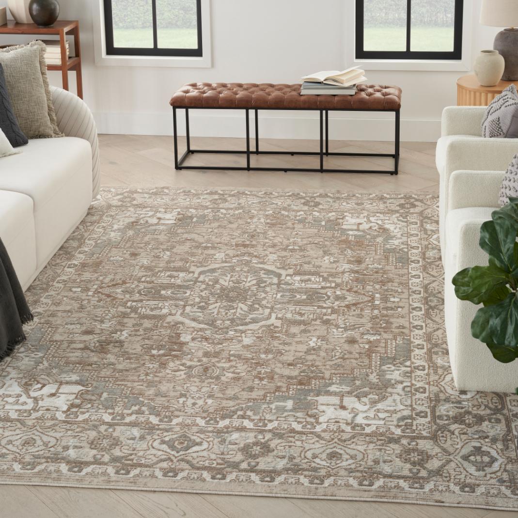 Quarry Medallion Beige Rug