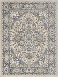 Quarry Medallion Ivory Blue Rug