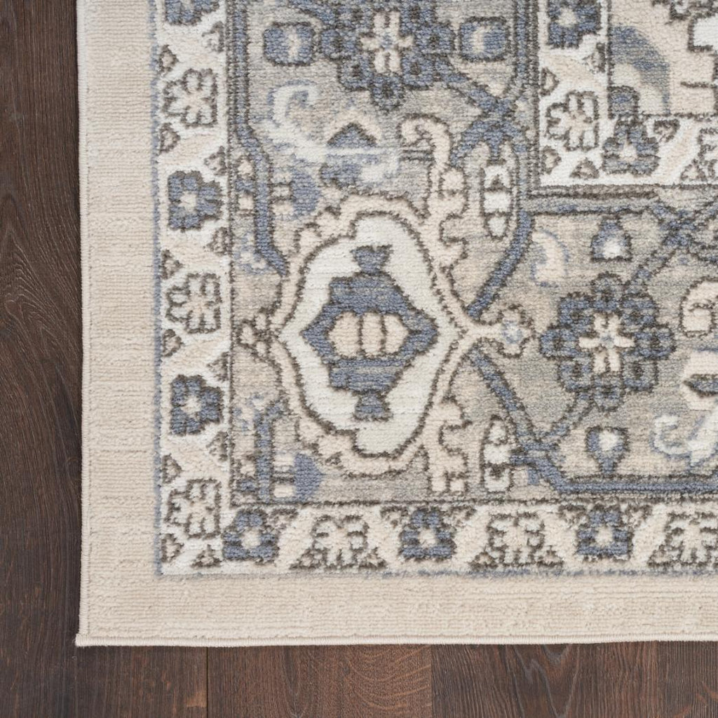 Quarry Medallion Ivory Blue Rug