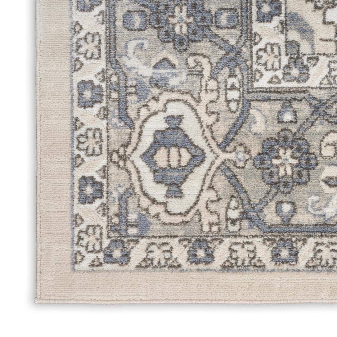 Quarry Medallion Ivory Blue Rug