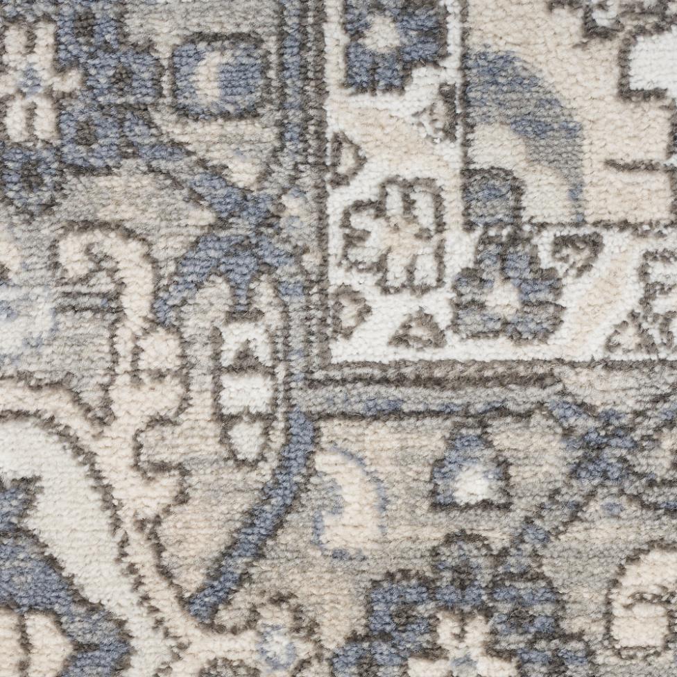 Quarry Medallion Ivory Blue Rug