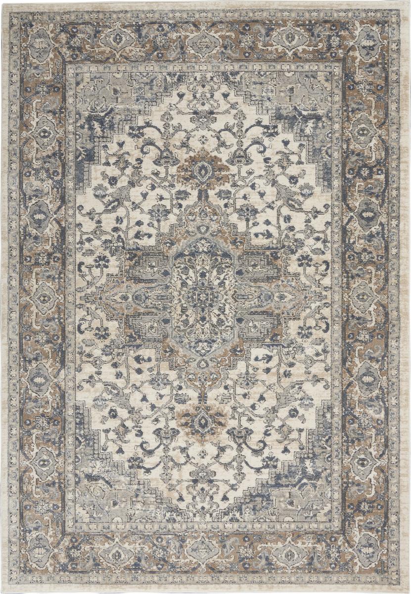 Quarry Medallion Ivory Grey Rug