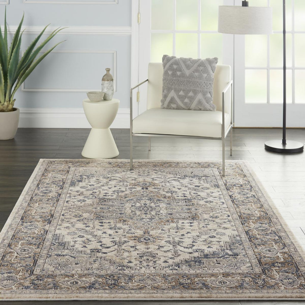 Quarry Medallion Ivory Grey Rug