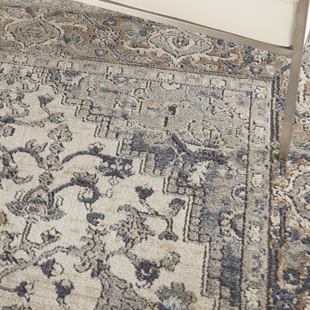 Quarry Medallion Ivory Grey Rug