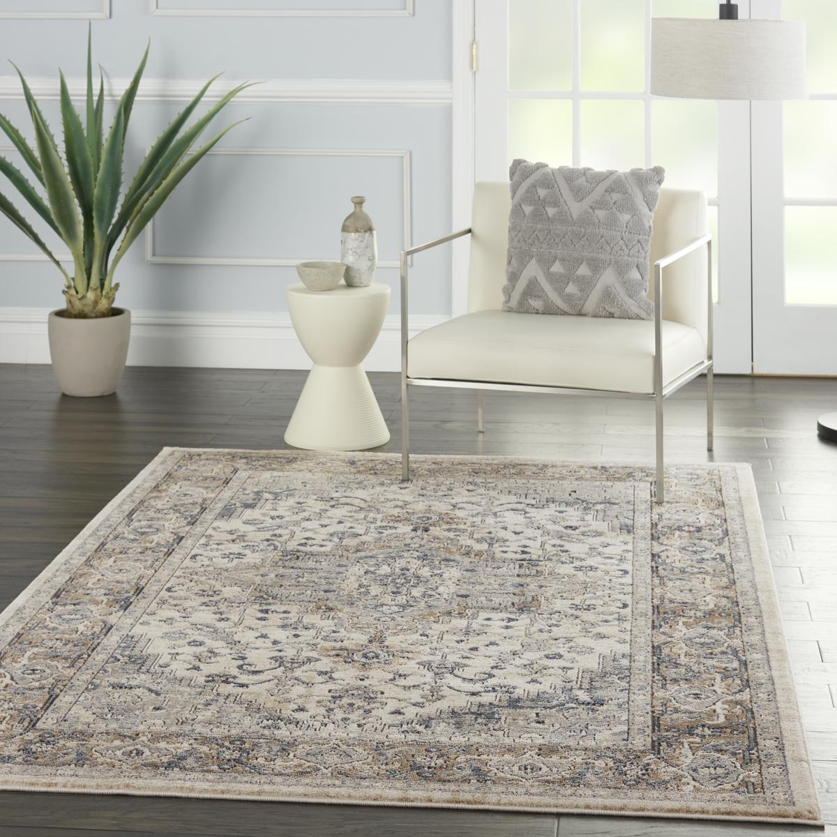 Quarry Medallion Ivory Grey Rug