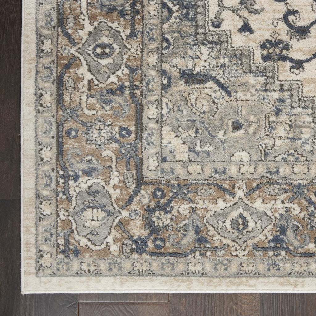 Quarry Medallion Ivory Grey Rug