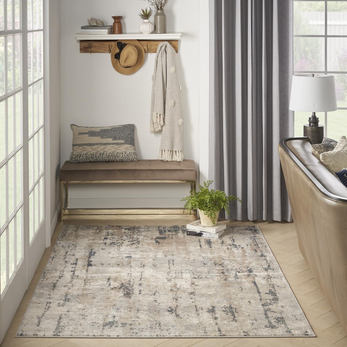 Quarry Strata Beige Grey Rug