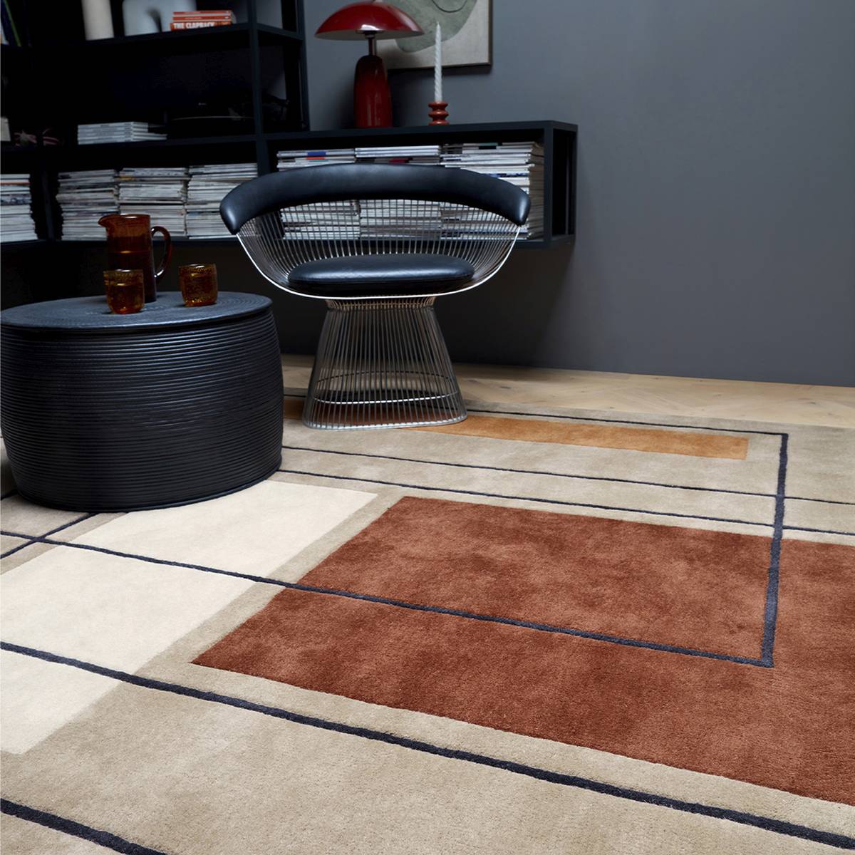 Reef Outline Terracotta Rug