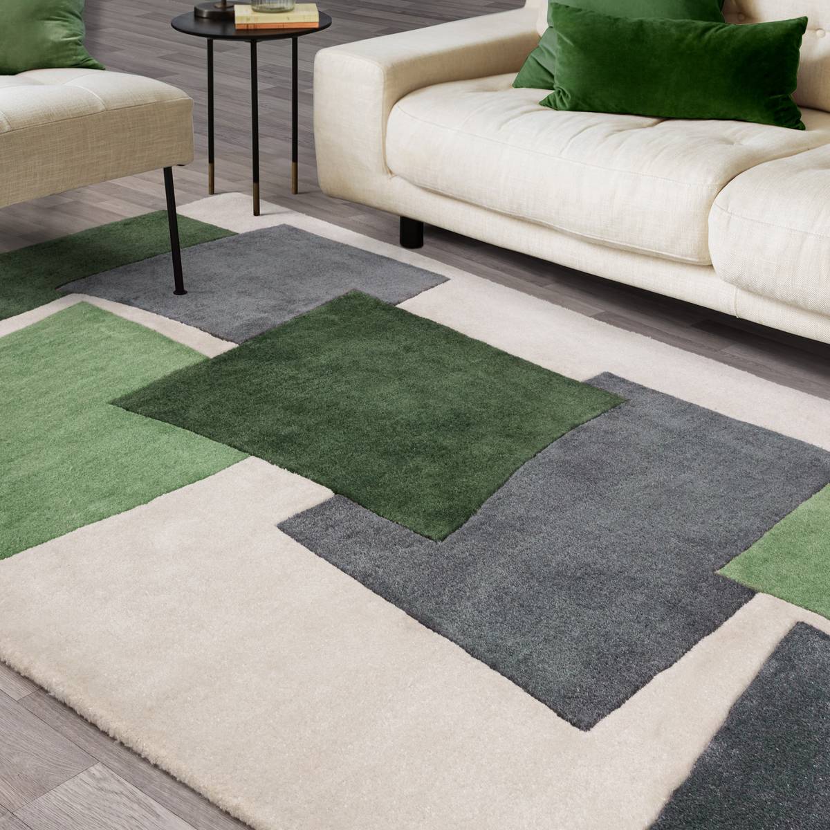 Romy Papercut Green Rug