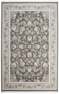 Royalty Floral Dark Grey Rug