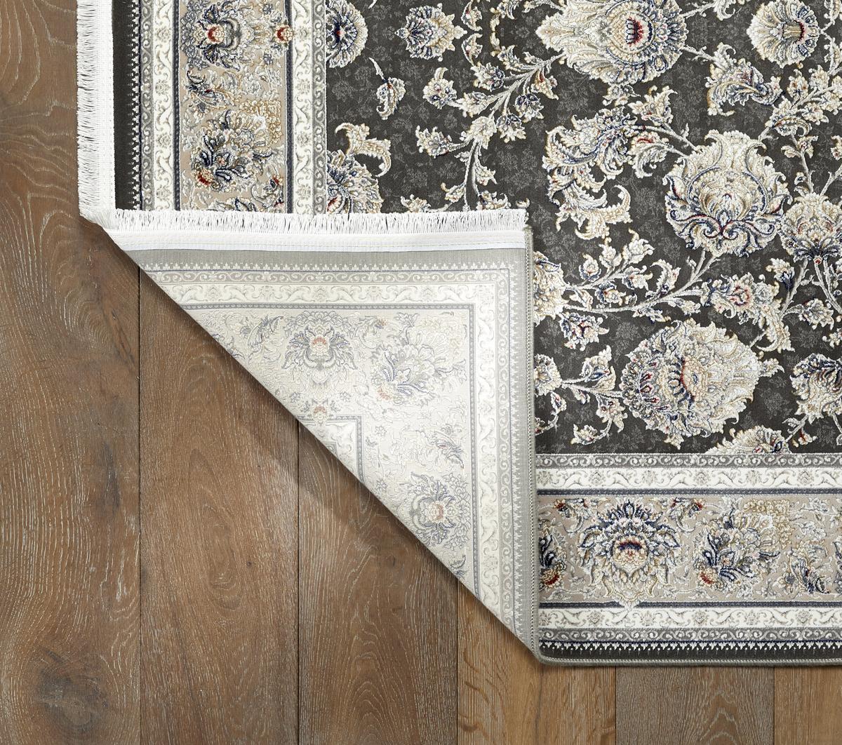 Royalty Floral Dark Grey Rug