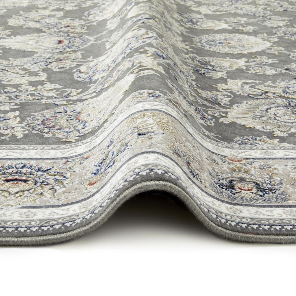 Royalty Floral Dark Grey Rug