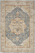 Sahar Medallion Ivory Blue Rug