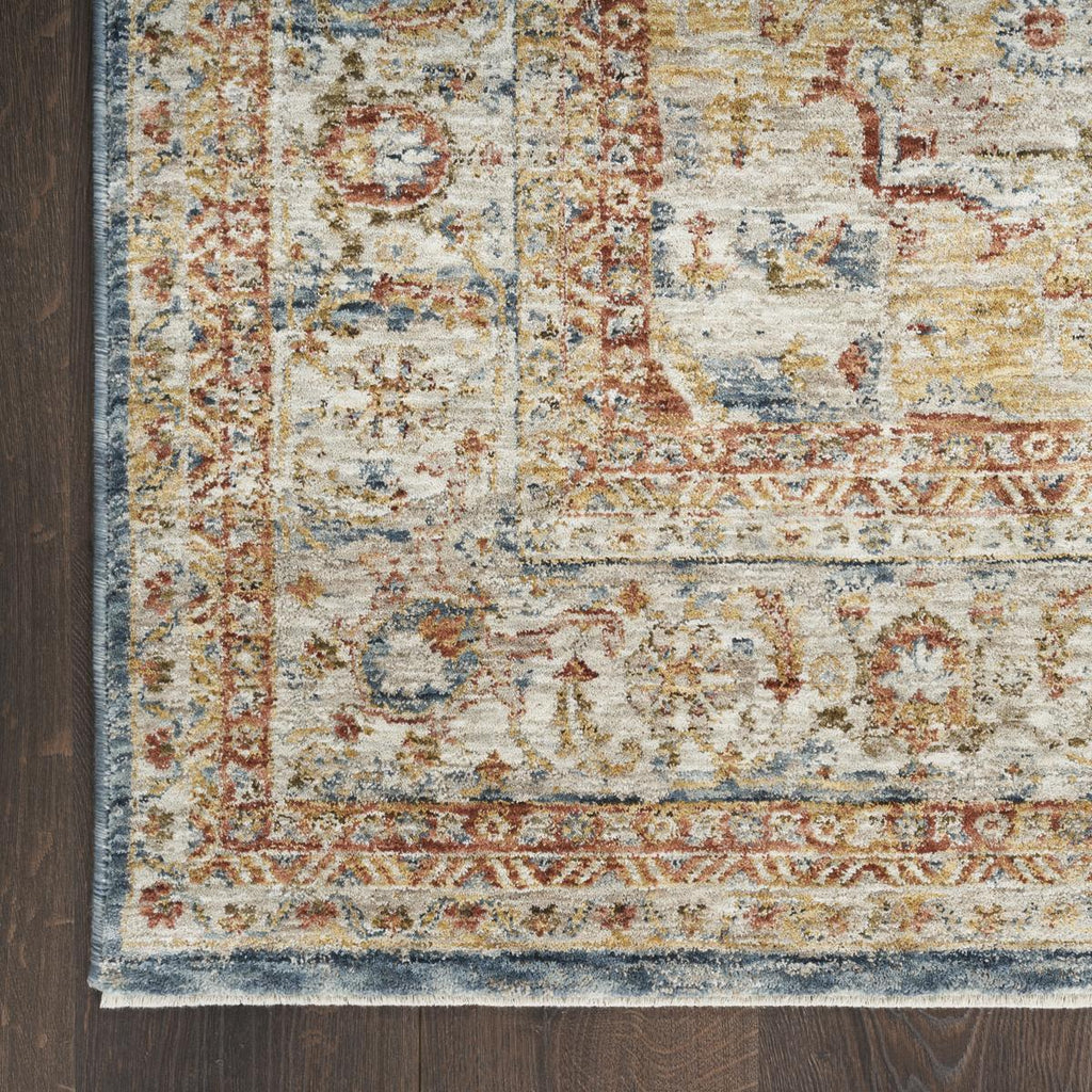 Sahar Medallion Ivory Blue Rug
