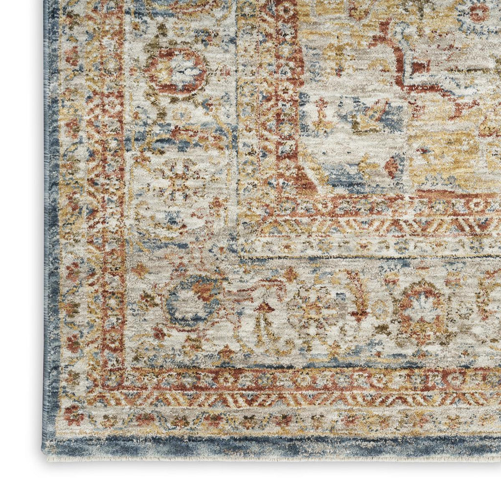 Sahar Medallion Ivory Blue Rug