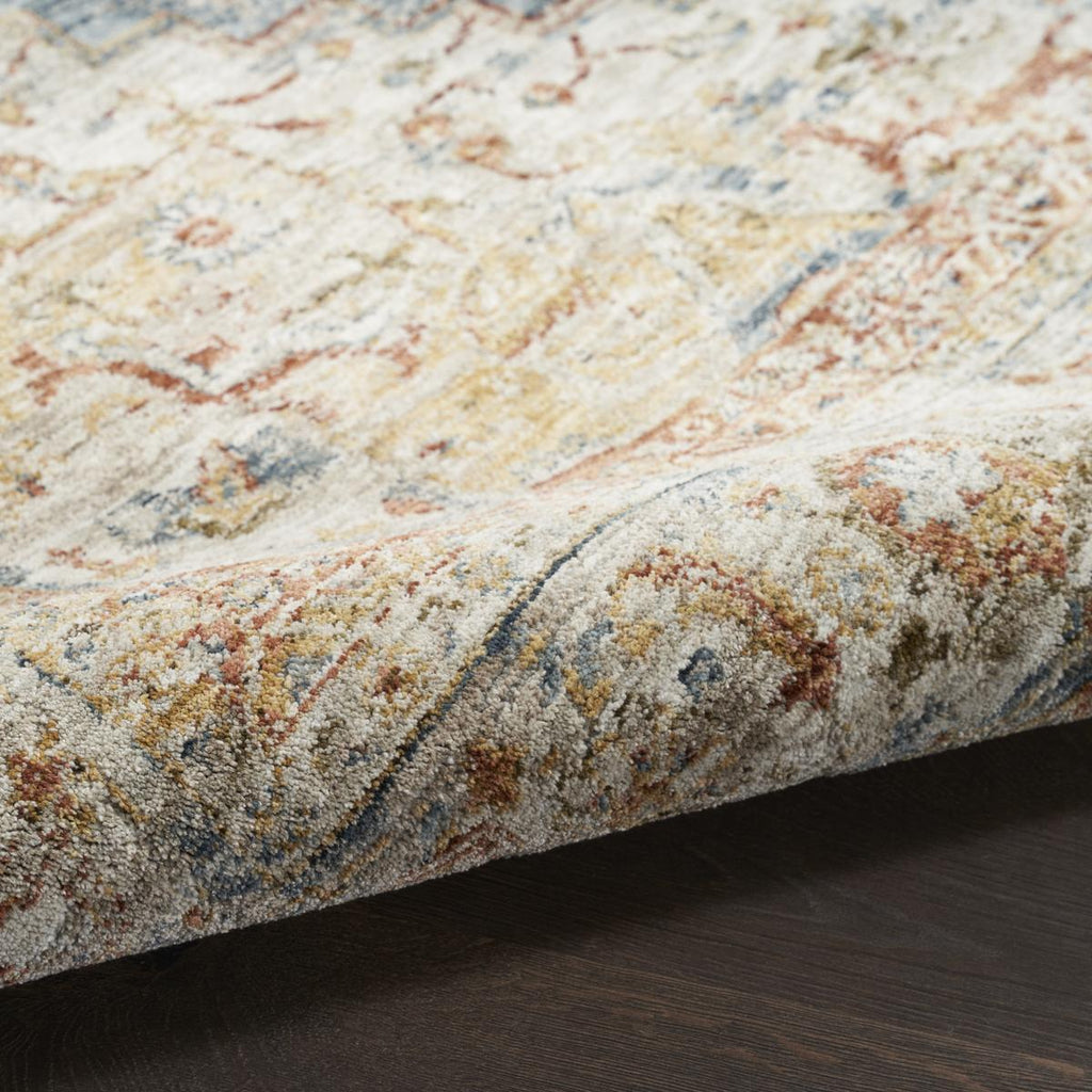 Sahar Medallion Ivory Blue Rug