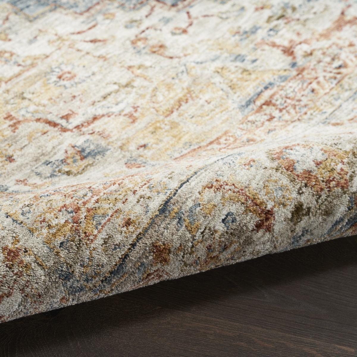 Sahar Medallion Ivory Blue Rug