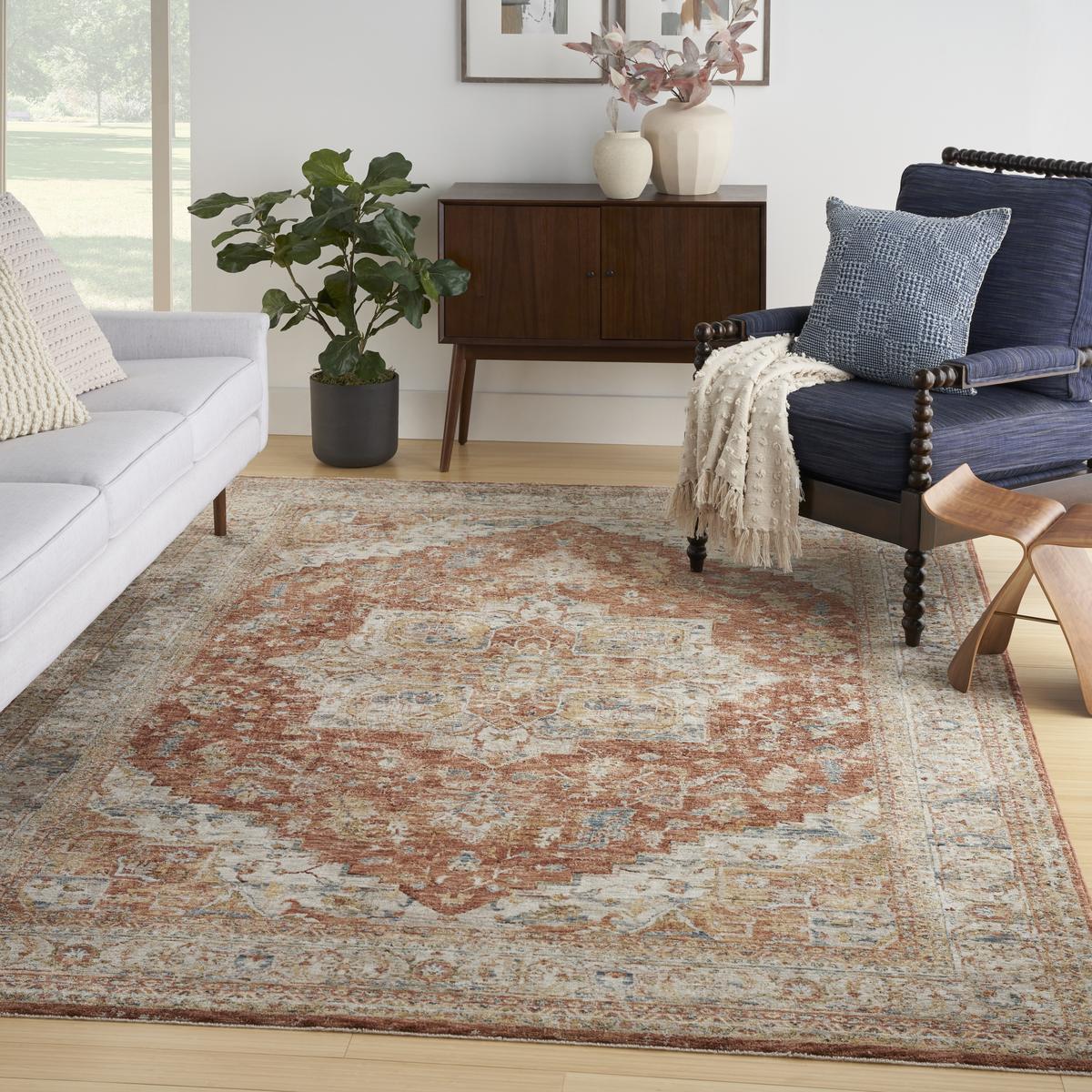 Sahar Medallion Ivory Multicolour Rug