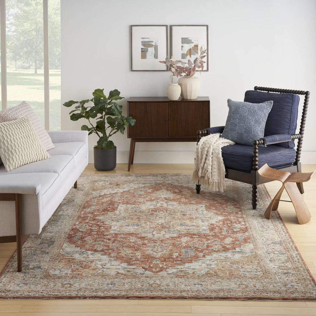 Sahar Medallion Ivory Multicolour Rug