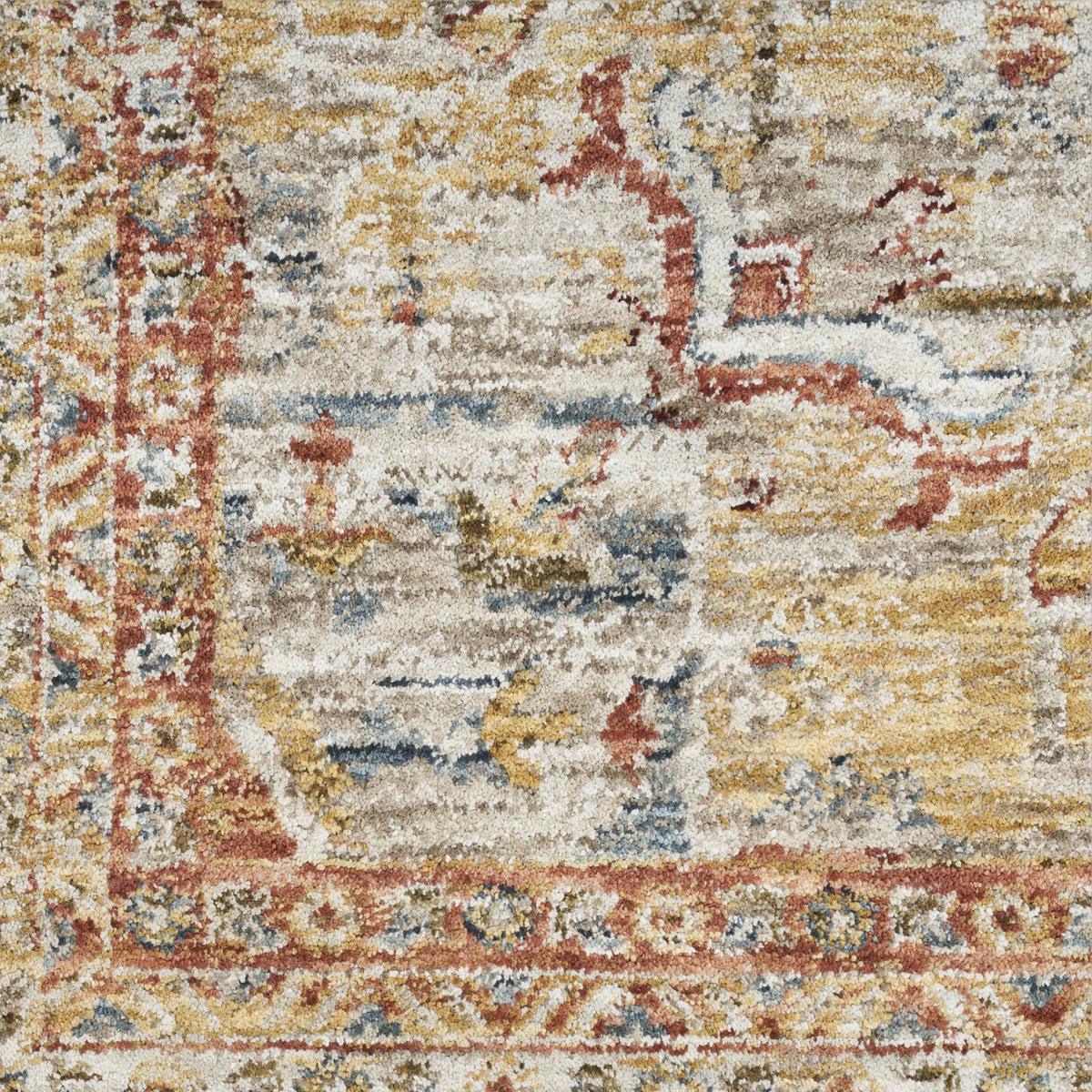 Sahar Medallion Ivory Rust Rug