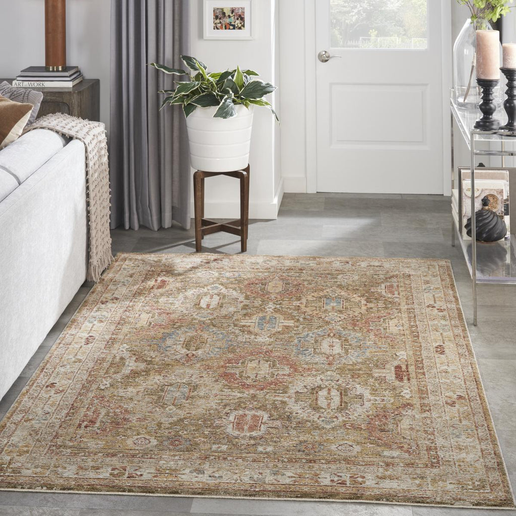 Sahar Panel Green Rug