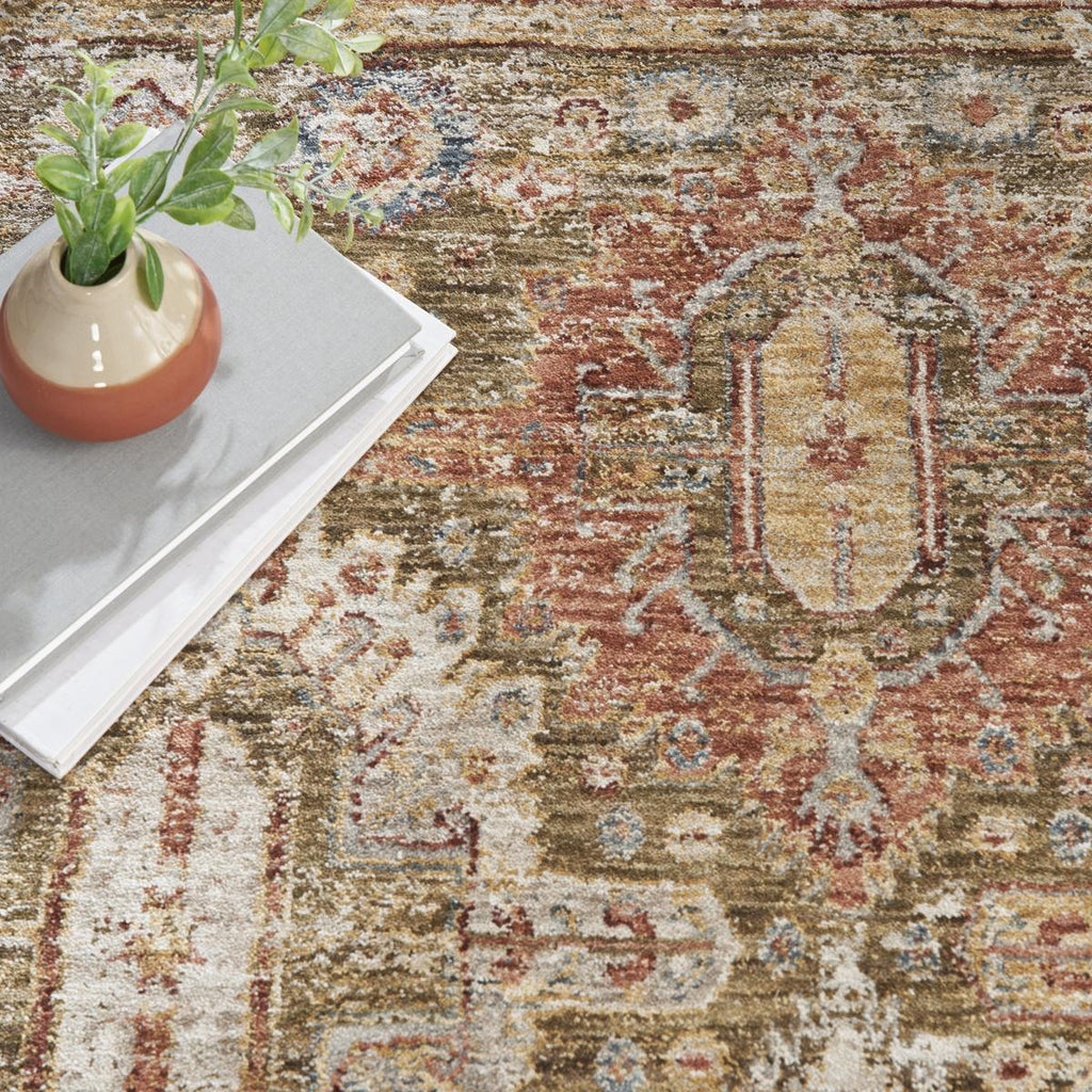 Sahar Panel Green Rug