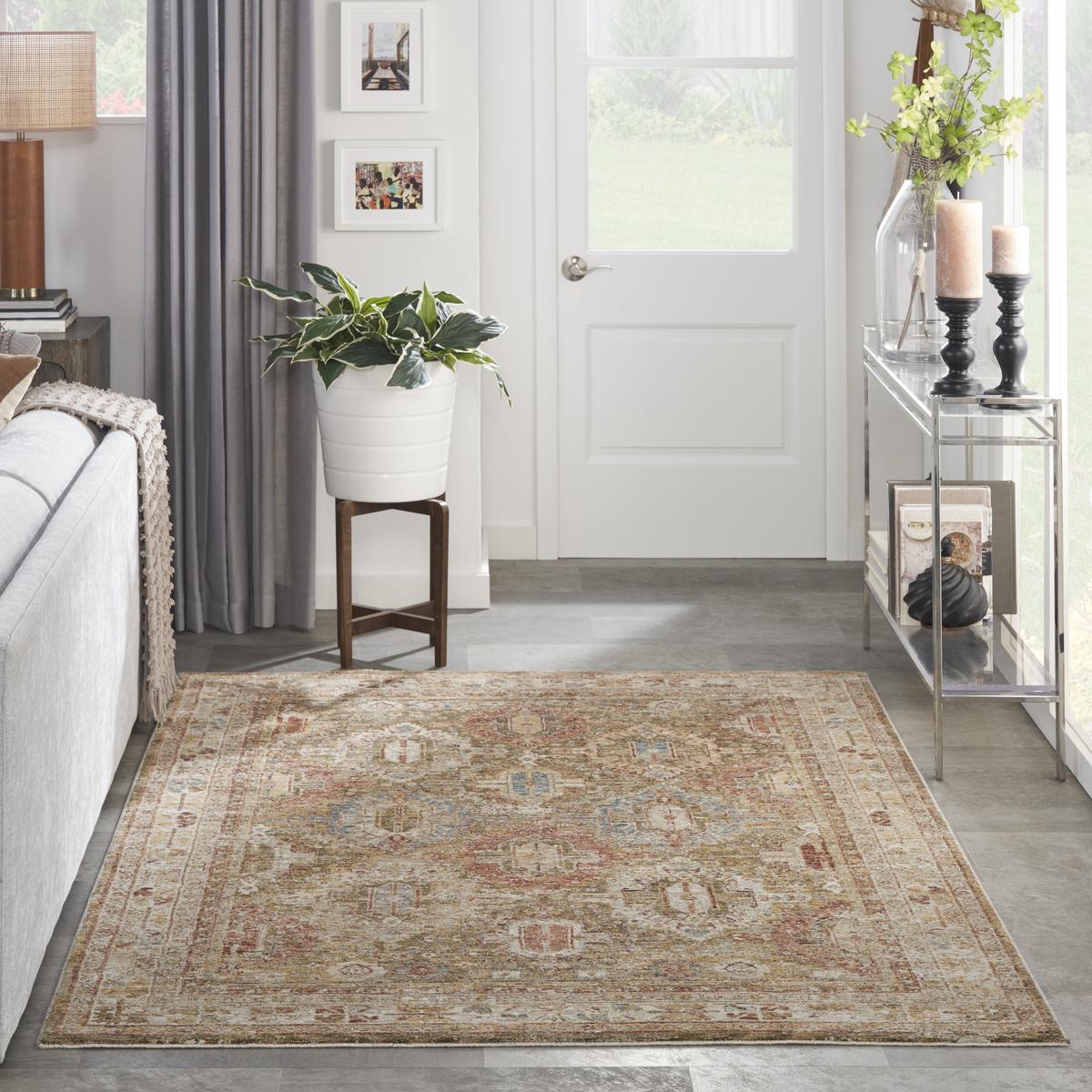 Sahar Panel Green Rug