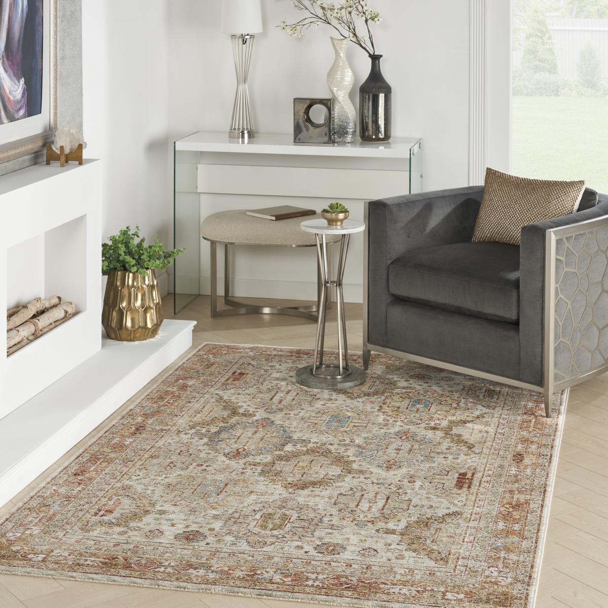 Sahar Panel Ivory Multicolour Rug