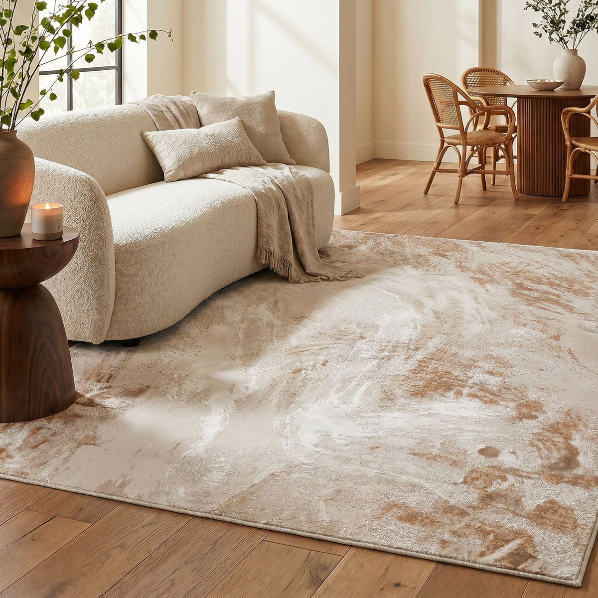 Santa Monica Marble Beige Rug
