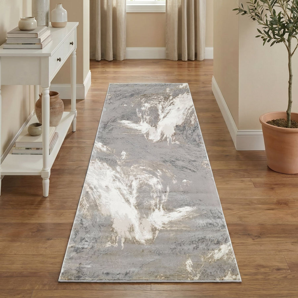 Santa Monica Marble Grey Beige Rug