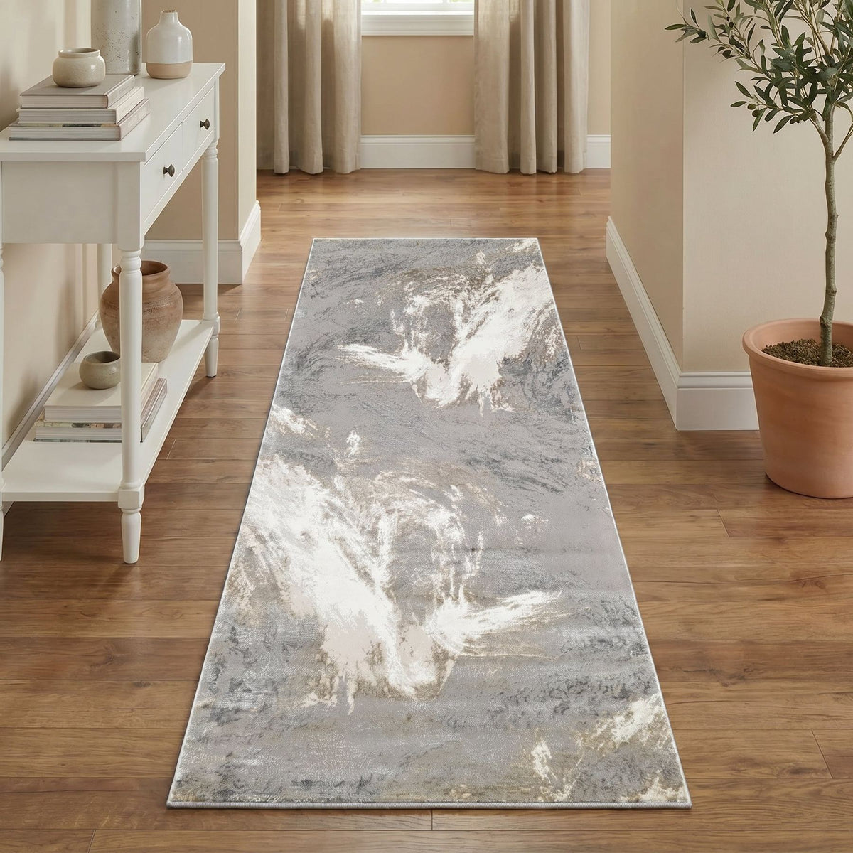 Santa Monica Marble Grey Beige Rug
